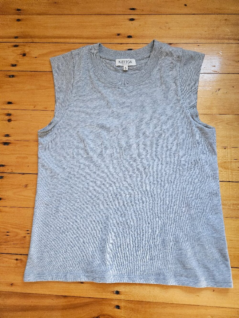 Nation LTD Patti Muscle Tank Gray Size Medium